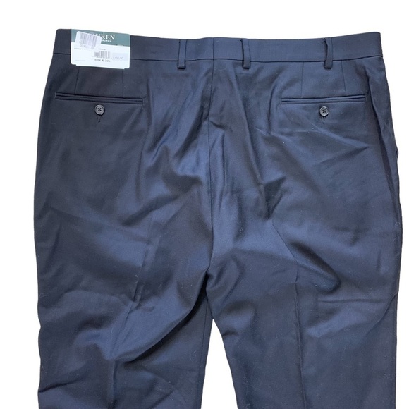 Lauren Ralph Lauren Black NWT Ultra Flex Pants Edgewood 100% Wool 40x30 - Picture 8 of 15